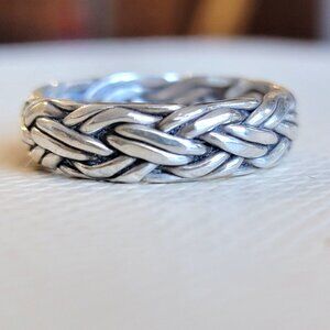 Celtic Knot Braided Twisted Band Ring 925 Sterling Silver Size 9 Viking